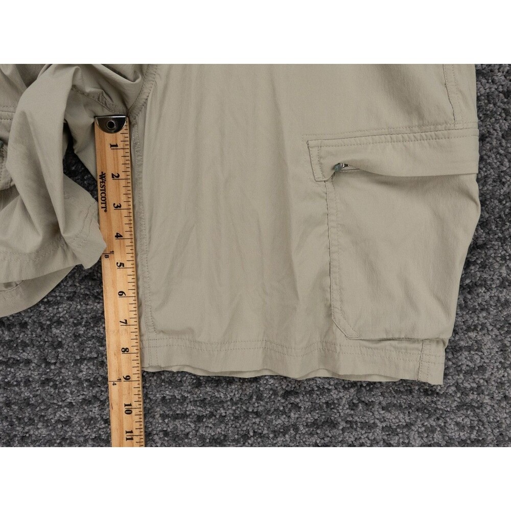 REI Cargo Shorts Womens 14 Beige Relaxed Belted Stretch Quick Dry Hike Gorpcore - Picture 14 of 16